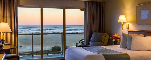 Driftwood Shores room looking out to the coast
